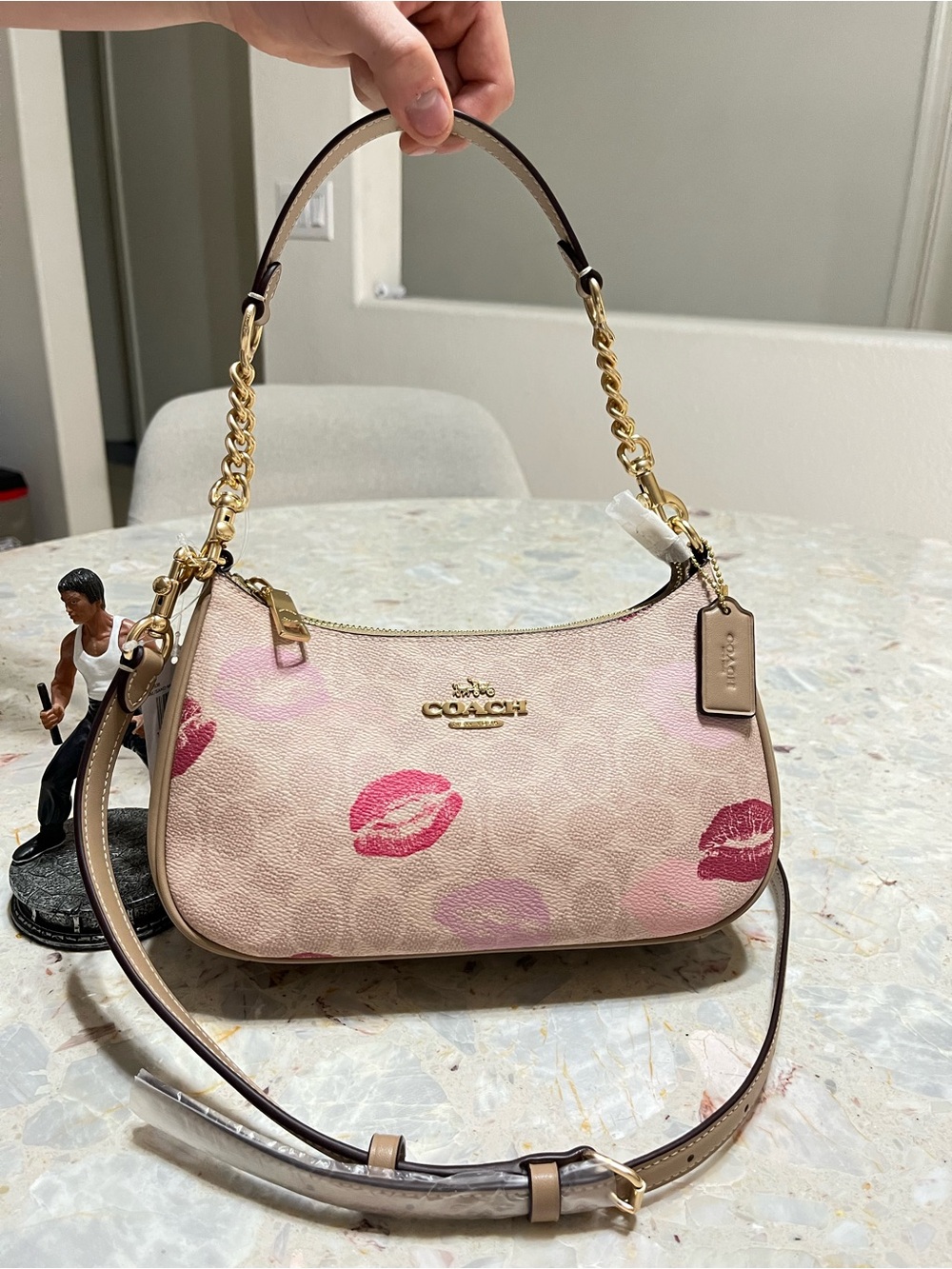 NWT Coach Teri Bag In Signature Canvas With Lips Print limited edition